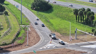 New traffic signal at Branch Forbes Road at I-4 looking east (Photo June 2026)
