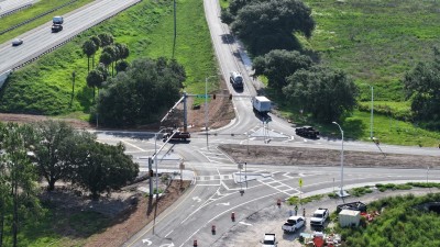 New traffic signal at Branch Forbes Road at I-4 looking west (Photo June 2026)