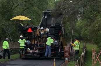 Paving on Segment 4 of the trail in Citrus Springs (3/23/2021 photo)