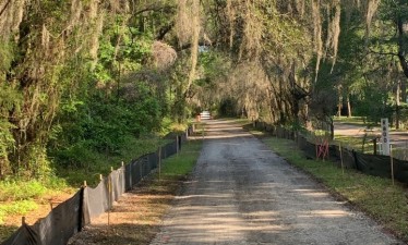 Milled section of Segment 1 trail to be reconstructed (photo 4/8/2021)