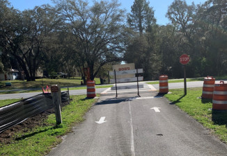 Looking south towards Citrus Springs Blvd. where a portion of Segment 4 has just been closed for construction (2/23/2021 photo)