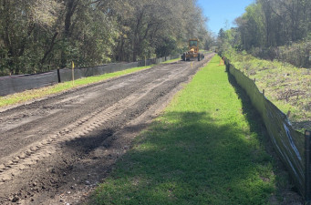 Earthwork along Segment 4 of the trail in Citrus Springs (3/5/2021 photo)