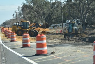 Work along the current southbound lane of US 98 (2-5-2026 photo)