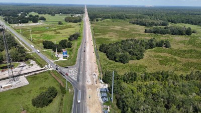 Looking northwest over US 98 at CR 54 (8-30-2025 photo)
