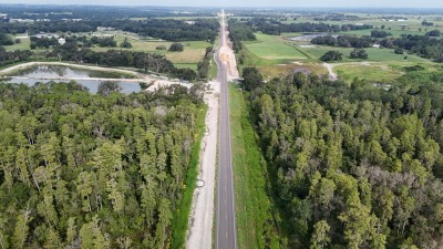 Looking northwest over US 98 north of the Hillsborough River (8-30-2025 photo)