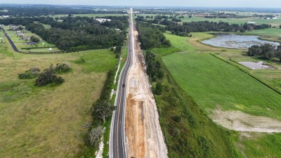 Looking northwest over US 98 near Stanton Hall Drive (8-30-2025 photo)