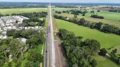 Looking northwest over US 98 south of Janmar Road (8-30-2025 photo)