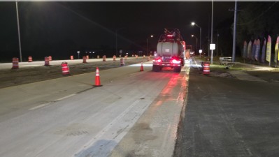 Crews performing grinding operations on SR 60 just west of SR 39 in Plant City (January 2026 photo)