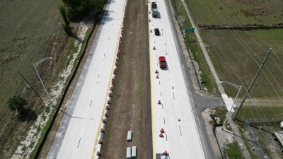 SR 60 west SR 39 showing new concrete travel lanes in Plant City (Photo March 2026)