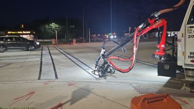 Image showing pavement marking operations at SR 60 and SR 39 (Photo May 2026)