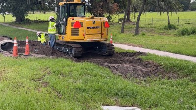 Image showing crews working on drainage installation at SR 60 and SR 39 (Photo July 2026)