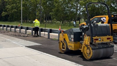 Image showing crews performing guardrail maintenance at SR 60 and SR 39 (Photo July 2026)