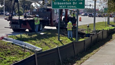 US 301 New Concrete Intersection at Gibsonton Drive and Repaving from Whitt Road to Rivercrest Drive (December 2025)