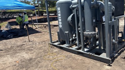 Ongoing dewatering work south of Big Bend Road (Photo June 2026)