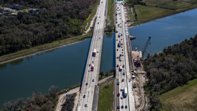 Aerial View I-75 Widening from Tampa Bypass Canal to Fowler looking southbound (Photo January 2026)
