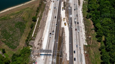 Image of southbound and northbound I-75 showing widening just south of the Tampa Bypass Canal (Photo May 2026)