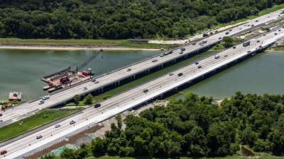 Image of southbound and northbound I-75 showing widening over the Tampa Bypass Canal (Photo June 2026)