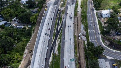 Image of southbound and northbound I-75 showing widening north of US 301 (Photo June 2026)