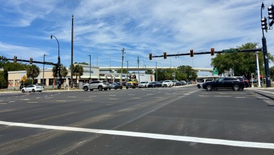 US 92 (South Dale Mabry Hwy) at Gandy Blvd looking west (Photo April 2026)