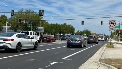 US 92 (South Dale Mabry Hwy) at Euclid Avenue looking north (Photo April 2026)
