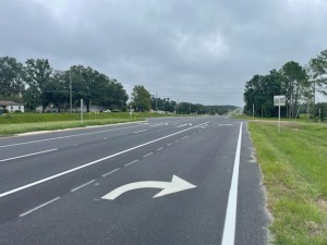 New asphalt and pavement markings (9-9-2025 photo)