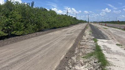 Balancing and compacting Type B stabilization (July 2026 photo)
