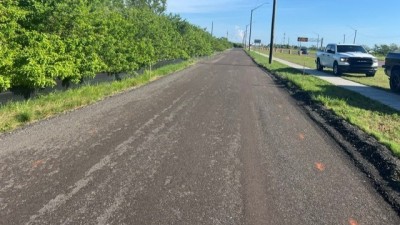 Finished base at north end of project (August 2026 photo)
