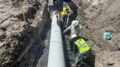 Installing storm drainage (July 2026 photo)