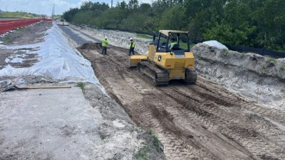Looking south at 4th Street N at soil stabilization (May 2026 photo)