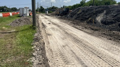 Looking south on shared use path for Type B stabilization (July 2026 photo)