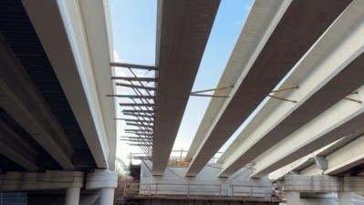 Recently installed bridge beams (Photo March 2026)