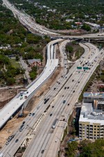 View of I-275 ramps into Downtown Tampa under construction (March 2026 photo)