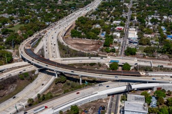 View of future southbound I-275 ramp to eastbound I-4 under construction (March 2026 photo)