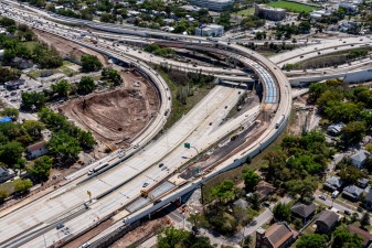 View of future southbound I-275 ramp to eastbound I-4 under construction (March 2026 photo)