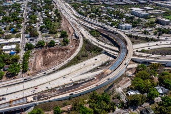 View of future southbound I-275 ramp to eastbound I-4 under construction (March 2026 photo)