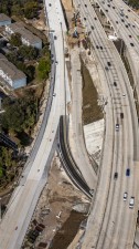 View southbound I-275 travel lanes into Downtown Tampa (February 2026 photo)