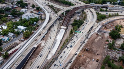 Image of I-4 and I-275 interchange showing new ramps looking west (Photo May 2026)