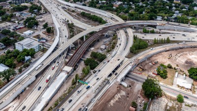 Image of I-4 and I-275 interchange showing new ramps looking west (Photo May 2026)