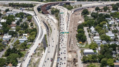Image of I-4 and I-275 interchange showing new ramps looking west (Photo June 2026)