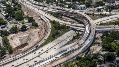 Image of I-4 and I-275 interchange showing new ramps looking southeast (Photo June 2026)