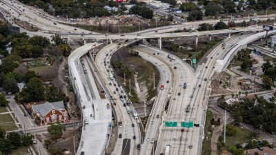 View I-275 and I-4 Downtown Tampa Interchange looking northeast (January 2026 photo)