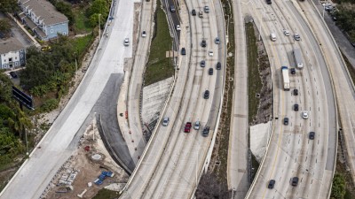 View I-275 southbound ramps to Downtown East and West (January 2026 photo)