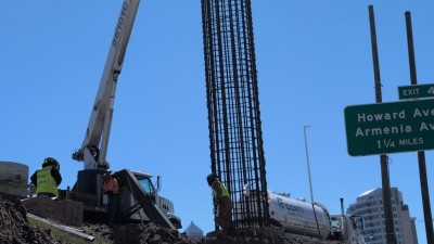 Crews performing drill shaft installation work along southbound I-275 (Photo March 2026)