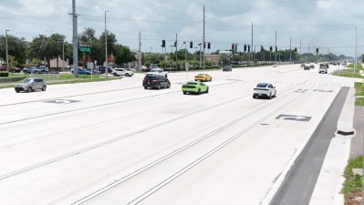 New concrete intersection at US 301 and Symmes Road in Riverview (Photo July 2026)