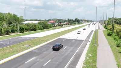 New concrete intersection at US 301 and Symmes Road in Riverview (Photo July 2026)