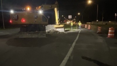 SR 39 at Trapnell Road performing median work (Photo June 2026)