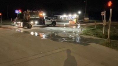 SR 39 at Trapnell Road showing concrete grinding operations (Photo June 2026)