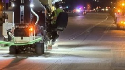 SR 39 at Trapnell Road showing concrete grinding operations (Photo June 2026)