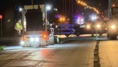 SR 39 at Trapnell Road showing concrete grinding operations (Photo June 2026)