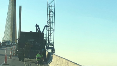 I-275 Sunshine Skyway Bridge Vertical Net Installation - January 2021